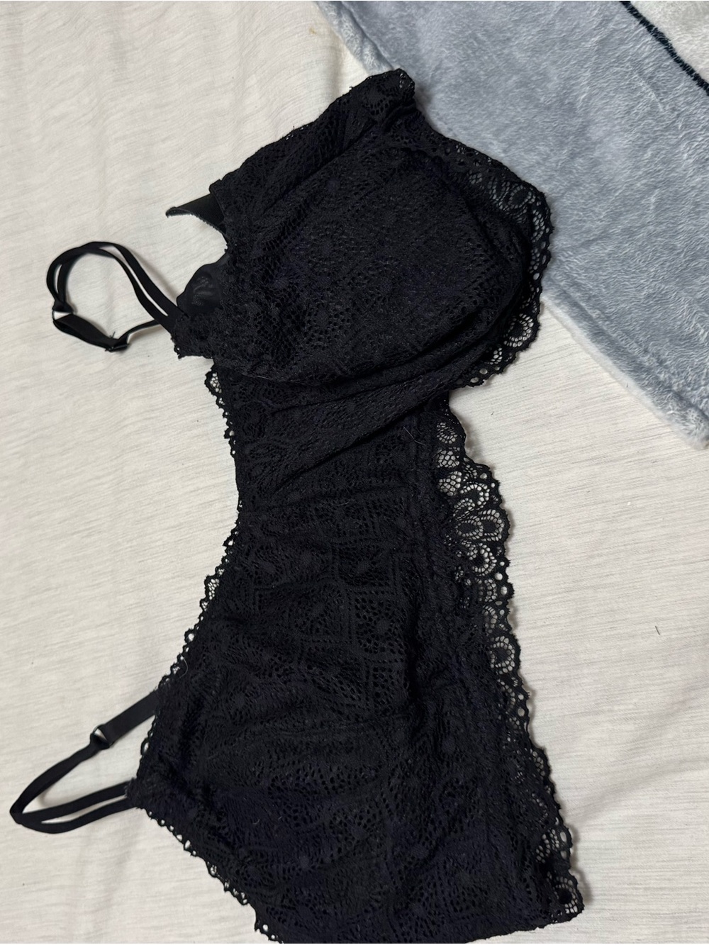 Maurices Black Lace Bralette and Bikini Set